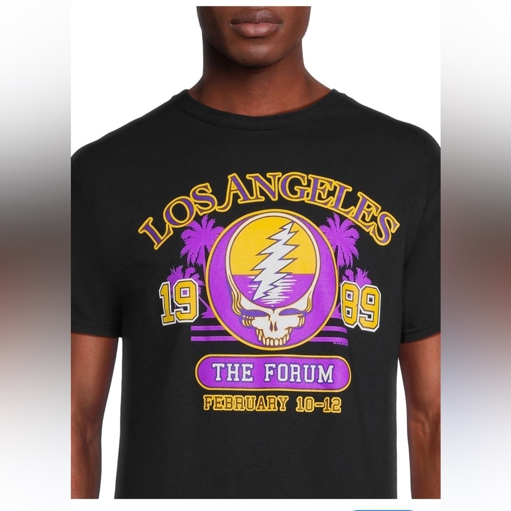 Men’s Grateful Dead Los Angeles Laker Live at The Forum 1989 Tee Size Small